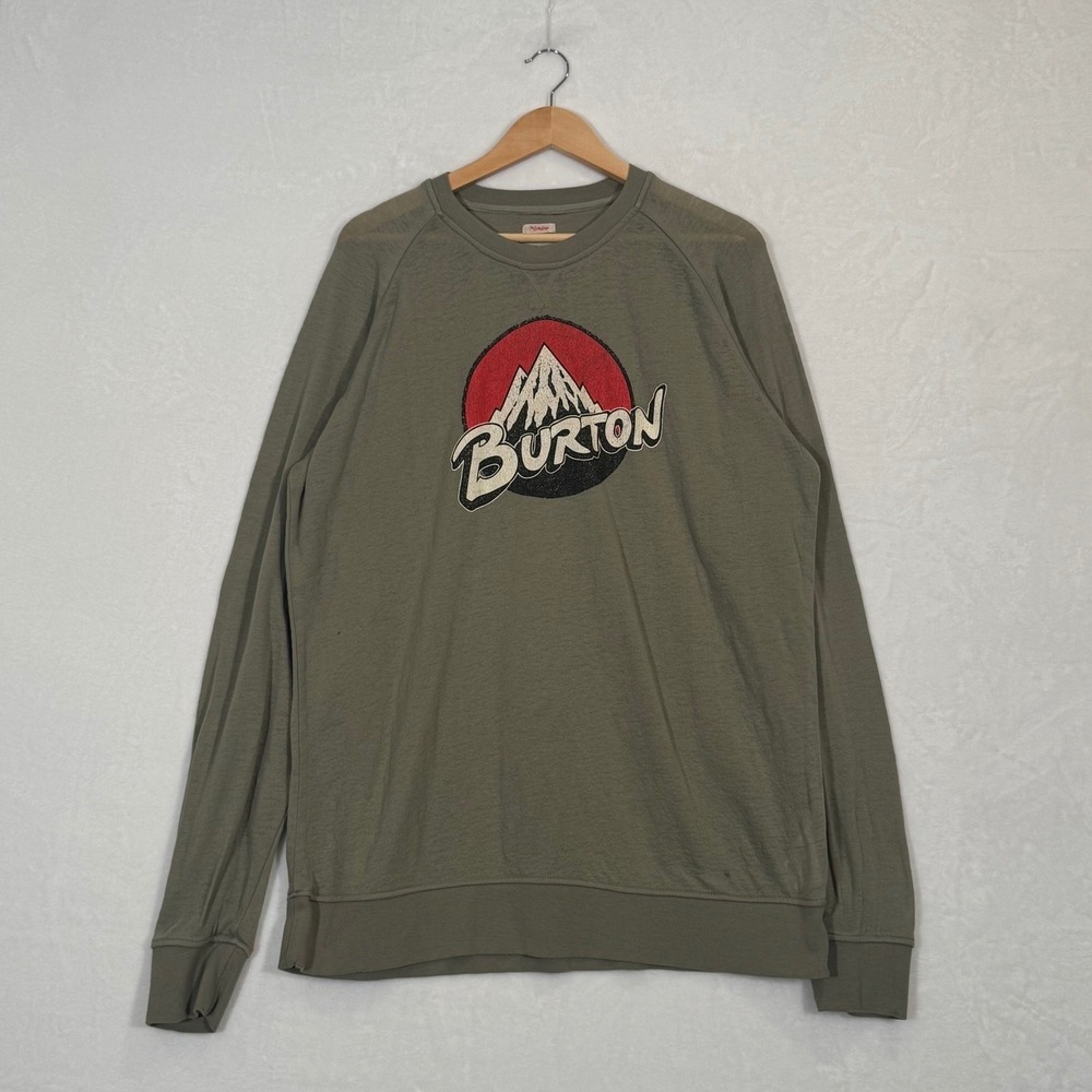 Burton Olive Green Long Sleeve Graphic T-Shirt XL